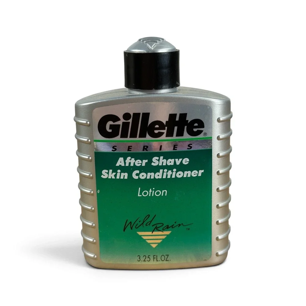 Gillette After Shave Skin Conditioner Men 3.25oz Silver Wild Rain Vintage 1992